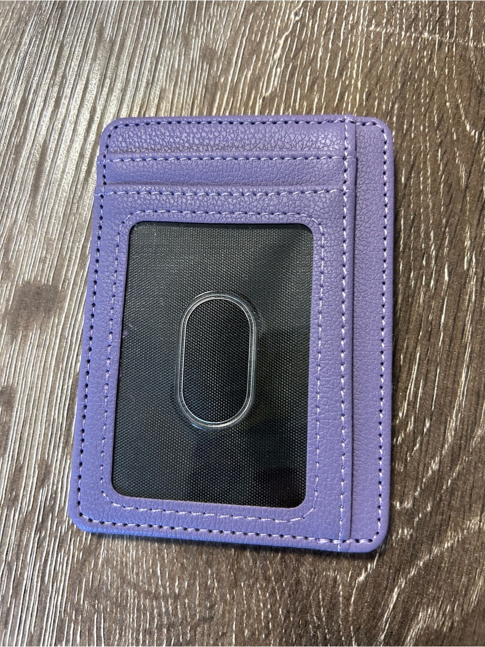 Purple Card Holder Phone Wallet with ID Window